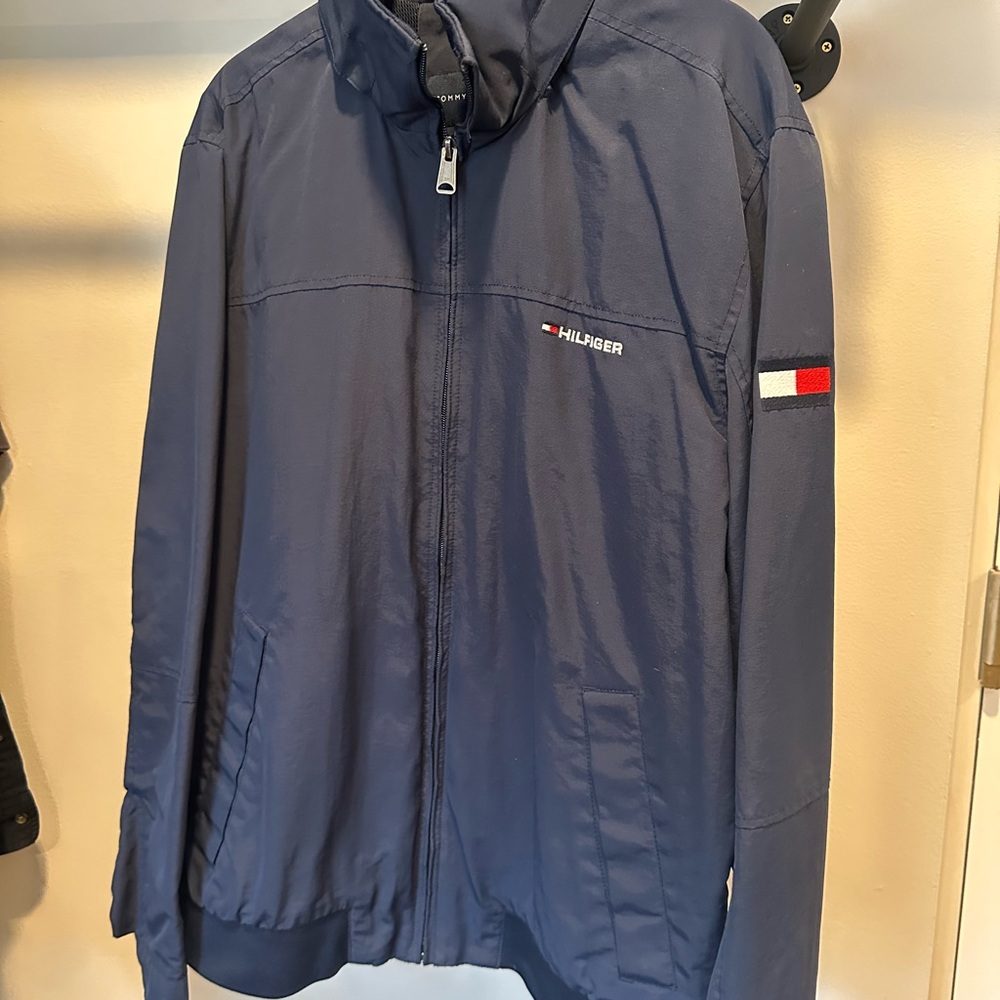 Tommy Hilfiger Blue Windbreaker Casual Jacket